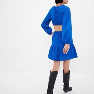 NEW  GAP Criss-Cross Cutout Mini Dress black  M TALL